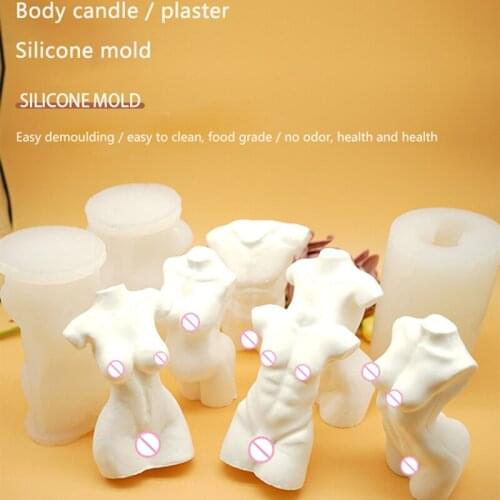 Human Body Silicone Mold Female Body Candle Mold Male Female Human Shape Aromatherapy Plaster Mold Diy