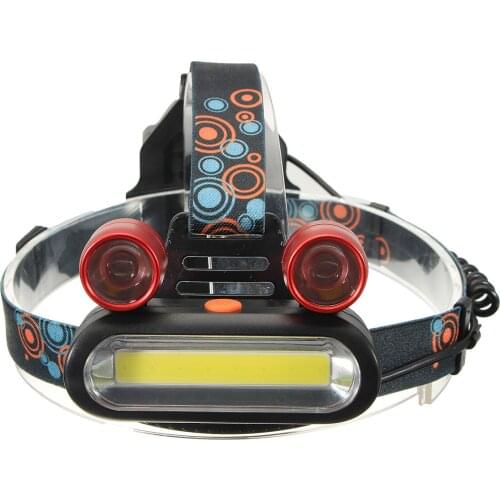 For Outdoor Fishing JIGUOOR 1300LM 2T6 COB LED 4 Modes Headlamp Life Waterproof USB Rechargeable Healdlight With Data Cable