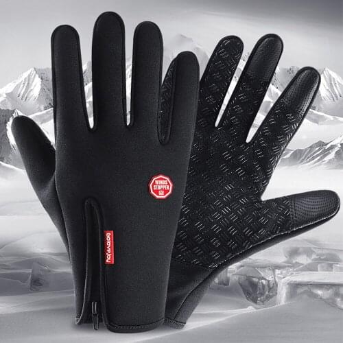 Windproof Winter Warm Men Ski Cycling Snowboard Mittens Motorcycle Outdoor Riding Phone Touch Screen Snow Fire Prevention Gloves