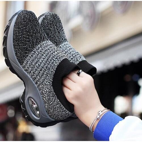 Large Size Platform Slip-on Sock Sneakers Women Running Shoes 2021 Summer Sports Shoes for Women Sneakers Woman Sport GME-1874