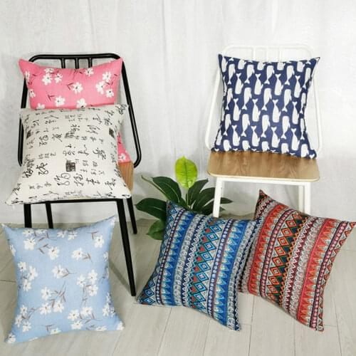 1PC 40*40cm Linen Sofa Cushion Cover Home Decoration Sofa Bed Decor Decorative Pillowcase Pillow Cover