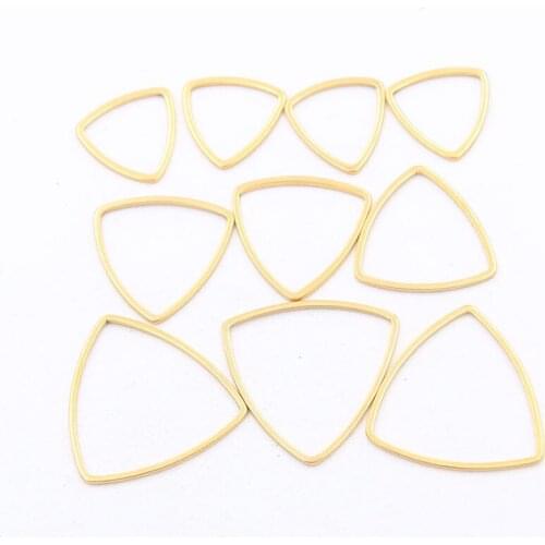 10pcs 3 Size Charm Geometry Triangle Gold Stainless Steel Open Frame Mold Frame DIY Jewelry Material Production