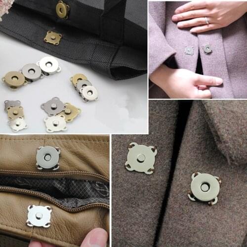 100 PCS magnetic button Magnetic Purse Clasps Closure Sewing Button Wallet Clothes Handbag Buckle Bag Accessories 14/18mm