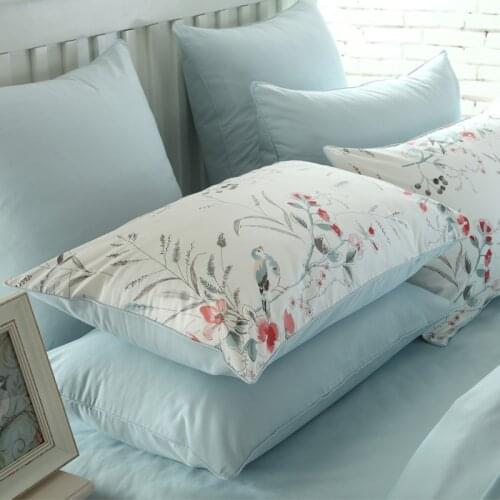 2PCS/SET 100% Egyption Cotton printed Pillowcase Envelope pattern with 16cm flap inside 48X74CM