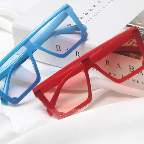 2021 Fashion Square Sunglasses For Kids Lovely Colorful One Piece Girls Boys Glasses Vintage Eyewear Statement Casual Sunglasses