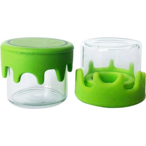 50Pcs Glass 5ml Jars With Silicone Lid Cover Jar Case Bottle Wax Container Kitchen Storage Box Makeup Cosmetic Accessories