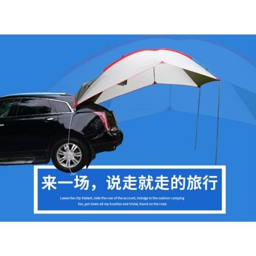 Auto Traveling Car Rooftop Awning Waterproof Tear Resistant Camping Anti-UV Sunshade Shelter
