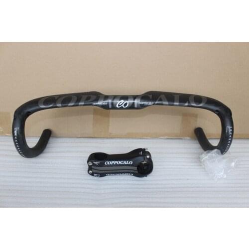 B41 grey COPPOCALO Carbon Bike Handlebar Stem UD matte full carbon road bicycle Handlebar bike parts drop bar with stem