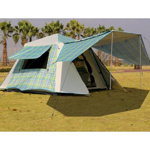 Quick open sunshade tent High quality double layer 3-4person family party gardon beach camping tent with large space awning