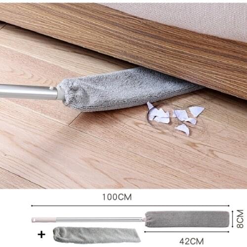 Household Bedside Dust Brush Long Handle Mop Limpieza Bed Bottom Gap Clean Fur Hair Sweeping Dusty Magic Microfibre Duster