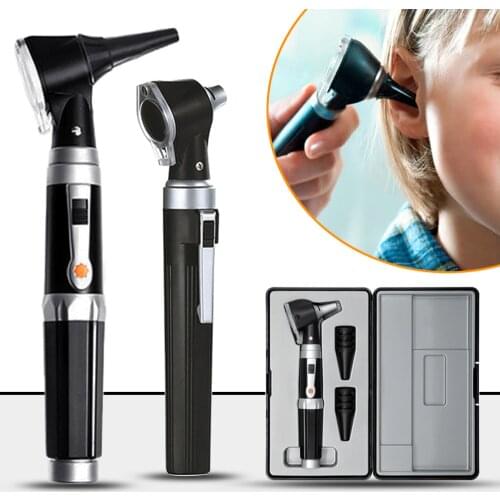 CE Professional Ear Cleaner Endoscope Medical Otoscope Set LED Bulb Diagnostic Home Travel Physician With 8 Tips for Adult Kid