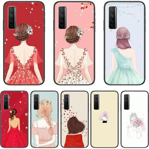 Beautiful girl Phone Case For Huawei Nova p10 lite 7 6 5 4 3 Pro i p Smart ZBlack Etui 3D Coque Painting Hoesje