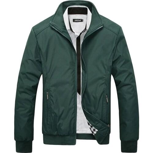 Spring Autumn Casual Mens Jackets Plus Size 5XL jaqueta masculina Sportswear Bomber Jacket Mandarin Collar Jacket homme Slim Fit