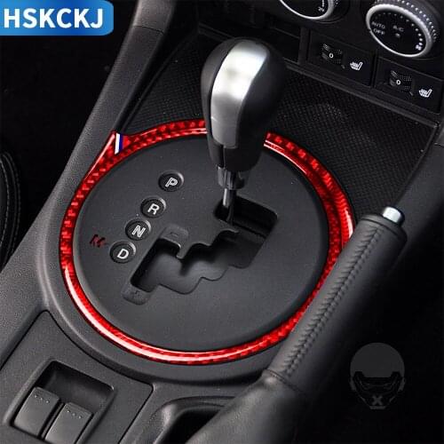 For Mazda MX-5 Miata 2009-2015 MX5 NC Roadster Carbon Fiber Sticker Shifter Surround Frame Ring Cover Interior Car Accessories