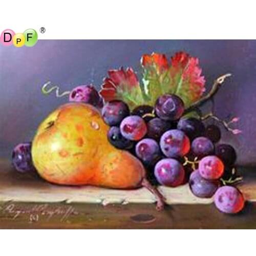 DPF diamond painting cross stitch fruit diamond embroidery crafts diamond mosaic kit square/round rhinestone home decor