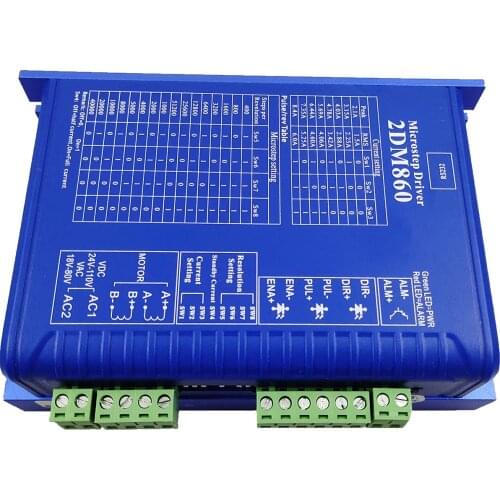 CNC nema23/34 two-phase digital stepper motor driver 2DM860 mach3 engraving machine CNC system stepper motor driver JMC