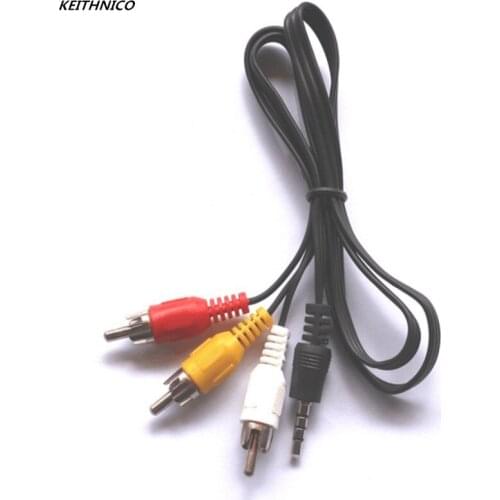 KEITHNICO 1PC 3.5mm Jack Male to 3 RCA Male Cable Audio Stereo Audio Video Converter Cord for CD DVD Player Cable Wire Cord