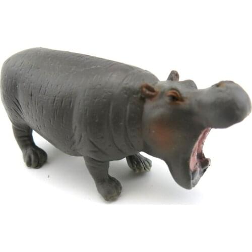 Of animal dolls doll Hippopotamus Simulation Model Of Animal Dolls Plastic Toys Furnishing Articles Wildlife Forest Animal
