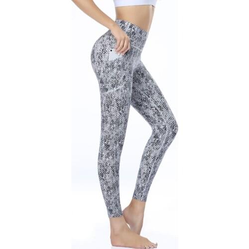 High Waist Serpentine Print Leggings Push Up Sport Women Fitness Running Gym Pants Sportswear Leggings Sport Girl Leggins WA80