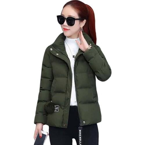 2020 New Winter Women Coat Parkas Short Jacket Casual Cotton Padded Parkas Coat Thicken Warm Female Jacket Outerwear Plus Size