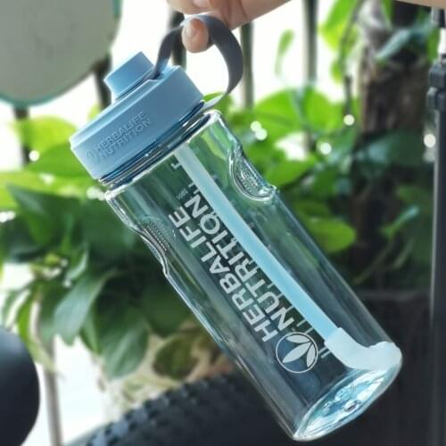 New arrival Wholesale Price 1L 1000ml herbalife straw type sports Adults Food grade plastic water bottle with lid scale mark