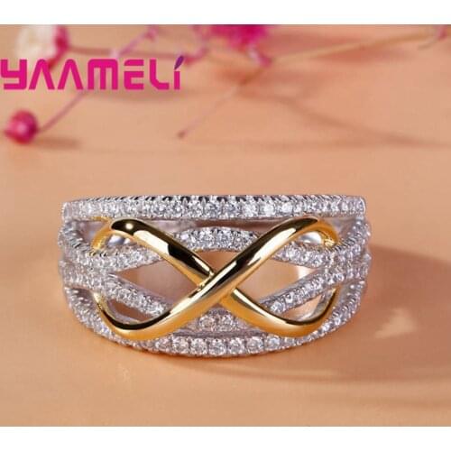 Luxury 925 Sterling Silver Engagement Rings For Women Fashion Jewelry Love Ring Best Gift For Lover CZ Cubic Zircon Wholesale