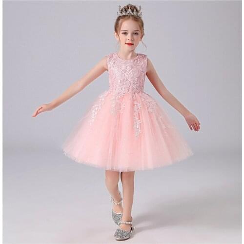 Baby Girl Clothes Childrens Dress Pink Flower Childrens Dress Kids Clothes Summer Princess Dress Baby Girl Dress