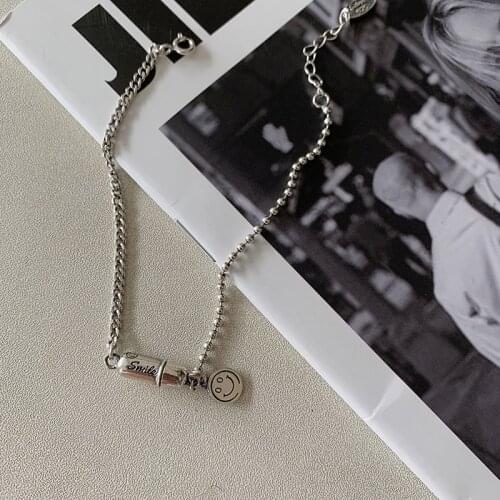 Miuoxion Wholesale Personality Fashion Jewelry Retro Capsule Smiley Bracelet For Women Feature Namour Charm Gift All Seasons