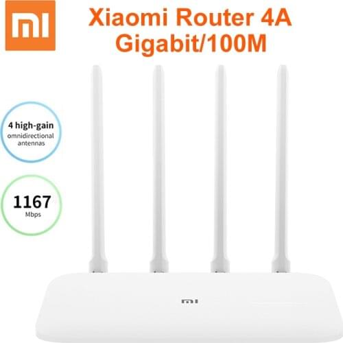 Origianl Xiaomi Mi Router 4A Gigabit Edition 100M 1000M 2.4GHz 5GHz WiFi ROM 16MB DDR3 64MB 128MB 4 Antennas APP Control
