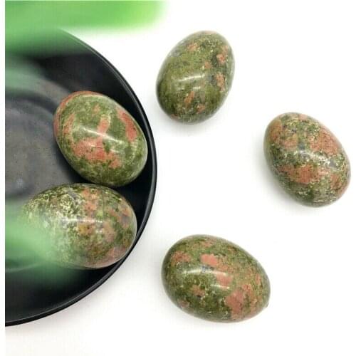 Drop Shipping 1pc Big Size Natural Unakite Quartz Crystal Egg Shaped Stone Healing Reiki Decor Natural Stones and Crystals