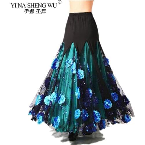 Luxurious Adult Bellydance Costume Long Skirt Ballroom Dancing Gypsy Costume Skirt Belly Dance Waltz Indian Oriental Belly Skirt