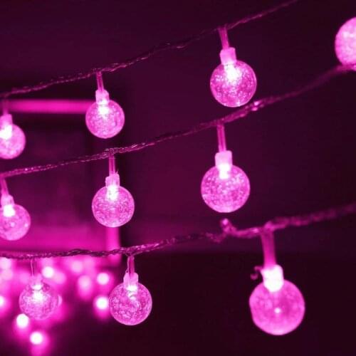 Solar Powered LED String Lights 30 Bulbs Waterproof Crystal Ball Christmas String Camping Outdoor Lighting Garden Holiday Party