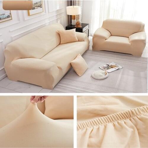 Universal Sofa Covers Overlay Protector 1/2/3/4-Seater Solid Printed Polyester Slipcover for Living Room L-Shape Couch