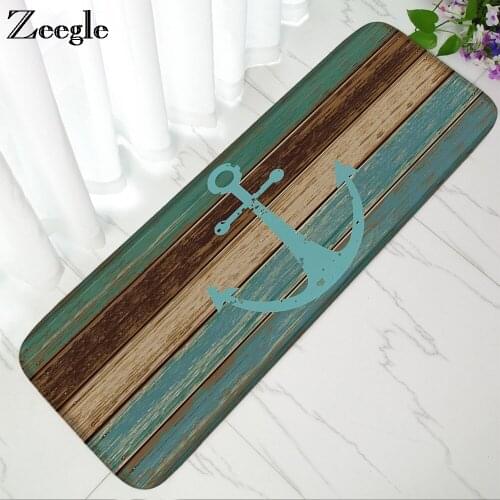Zeegle Wood Patern Door Mat Carpets For Living Room Bedroom Bedside Rugs Anti-slip Floor Mats Bathroom Rug Kitchen Carpet