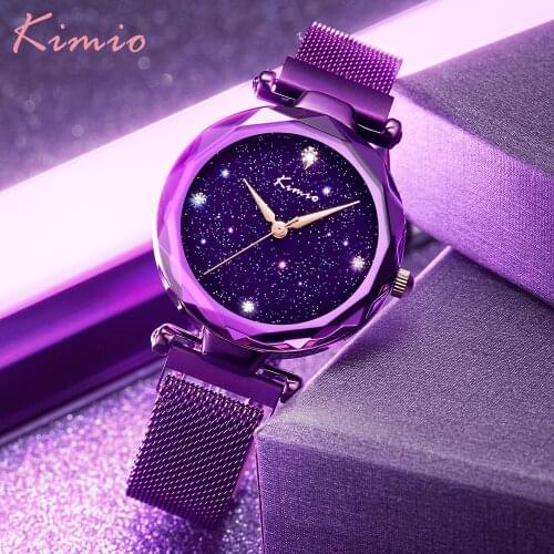 KIMIO Magnetic Starry Sky Women Wrist Watch Ladies Top Brand Luxury Watch Rose Gold Relogio Feminino Female Clock Reloj Mujer