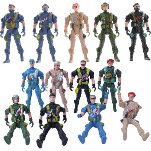 15 Pieces Plastic Army Playset Military Set Toy 9cm Special Force Action Figure Army Soldiers Figures Kids Toys