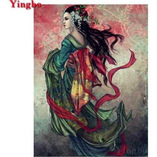 5D DIY Japanese women Diamond Painting Full Round Square Diamond Mosaic Hobby Craft Diamond Embroidery sale Home Decoration