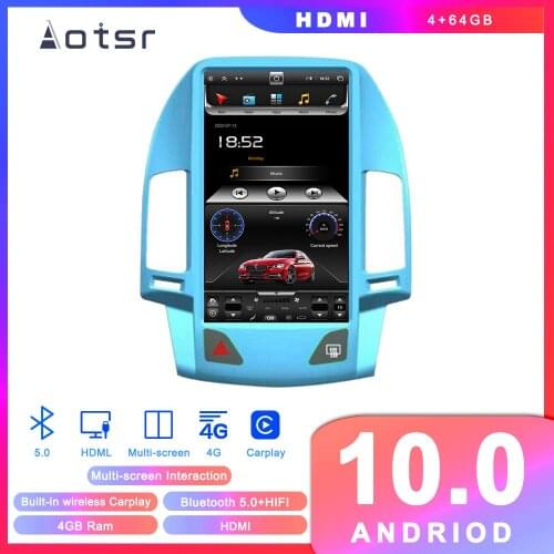 Tesla styel For Hyundai i30 1 FD 2009-2016 Android 10.0 PX6 Car DVD player GPS Navigation Auto radio Multimedia player Head Unit