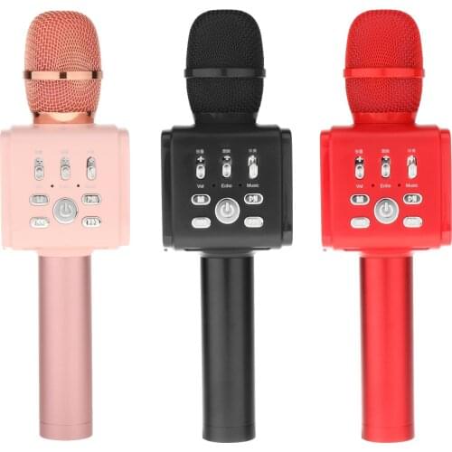 Wireless Karaoke Microphone with Smartphone Holder Mini Handheld Bluetooth Mic