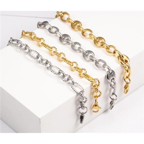 OUFEI Stainless Steel Bracelet Femme Cuff metal Bracelet Charms Fashion Jewelry Accessories Gifts For Women Free Shipping