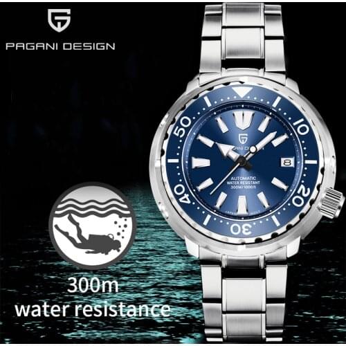 PAGANI DESIGN New 300M Diving Mechanical Wristwatch Luxury Sapphire Glass NH35A Movement Ceramic Bezel Automatic Mens Watches