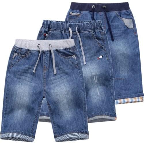 Kids Boys Denim Shorts 2021 Summer Fashion Style Children Casual Jean Short Pants For Teenager Boy 2-14 Years Wear