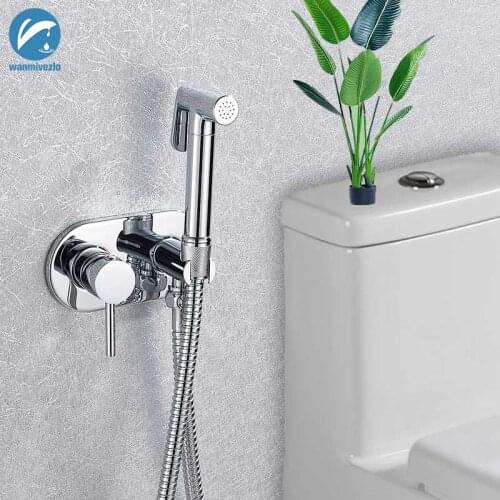 Chrome Bidet Shower Faucets Bathroom shower Tap Bidet Toilet Sprayer Bidet Toilet Washer Mixer Bathroom hand sprayer shower head