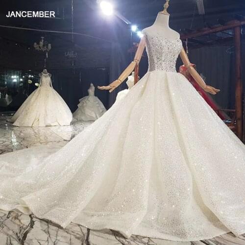 HTL1776 Luxurious White Sweetheart With Sleeveless Pearls Wedding Dress 2020 Sequined Ball Gowns свадебный халат