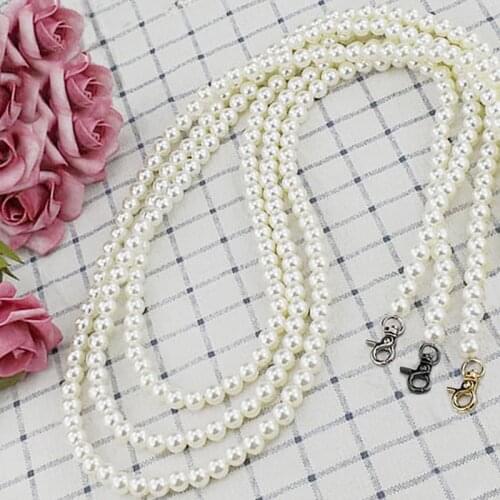 DIY 30cm-160cm Faux Pearl Bag Strap Replacement Shoulder Crossbody Purse Chain Strap Handle 12mm Beaded Pearl Chain