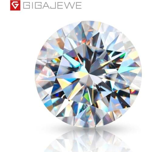 GIGAJEWE Large Size 20ct D Color VVS1 Round Excellent Moissanite Lab Diamond Test Passed Gem For Jewelry Making