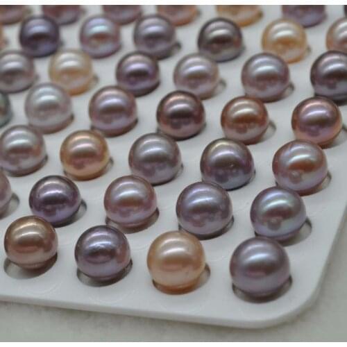 Lots 10 pcs 9.5-10mmm loose half drilled pearl for ring pendant
