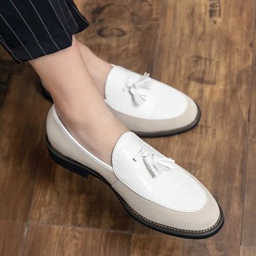 Mens Loafers Leather Brown Leather Shoes Mens Loafers Casual Men Fashion Moccasins For Lether Stylish White Luxury Big Size
