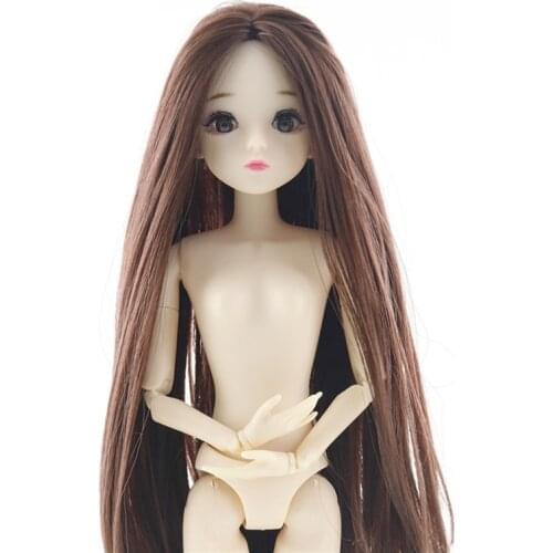New 20 Movable Jointed 30cm Dolls Toy 3D Eyes Real Eyelashes Long Wigs Female Naked Nude Body Dolls Toys For Girls Gifts