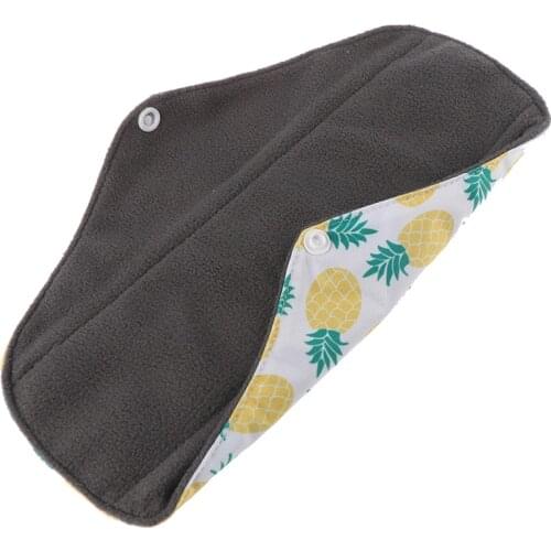 New 25.5x18cm Panty Liner Cloth Menstrual Pad Bamboo Charcoal Mama Sanitary Reusable Washable Napkins